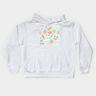 Pastel Bunny Print Kids Hoodie